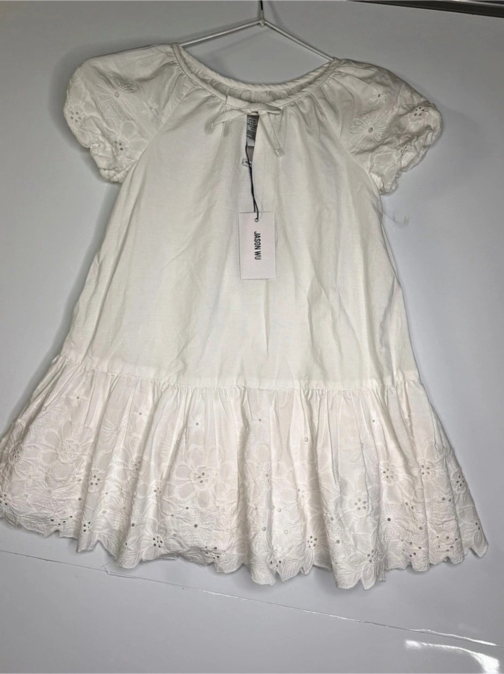 Jason Wu Girls Size 5T White Eyelet Dress NWT